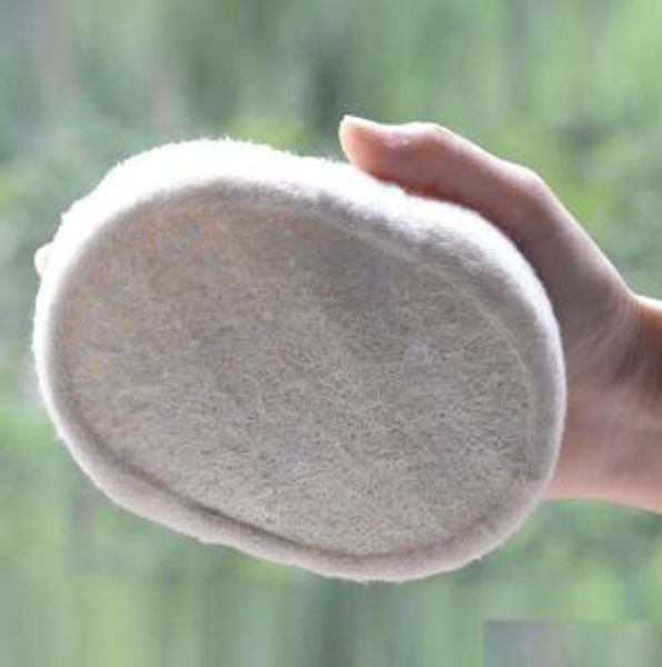 Semplici accessori per attrezzi da bagno Spugna di luffa naturale Sfera da bagno Doccia Strofinare Bagni Lavaggio Spugne per vasi per il corpo Durevole Sano