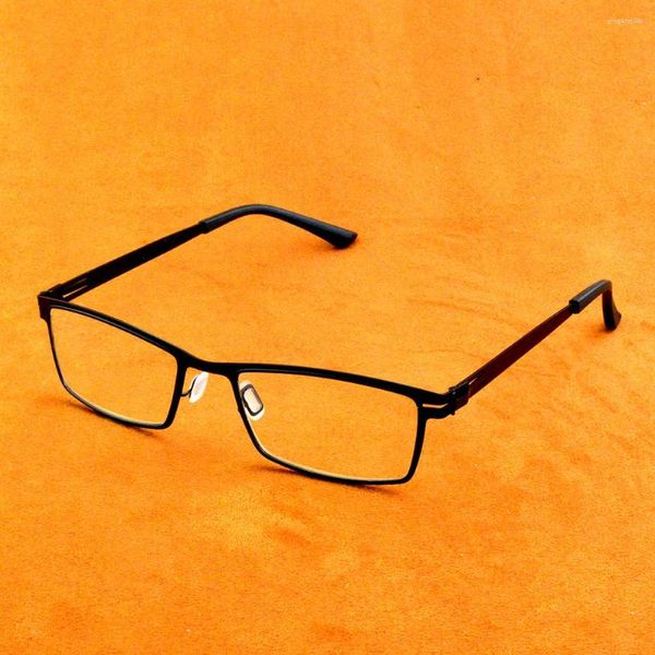 Óculos de sol Modern Trend Titanium Alloy Black Luxury Men Óculos de leitura de aro completo 0,75 1 1,25 1,5 1,75 2 2,25 2,5 2,75 3 a 4
