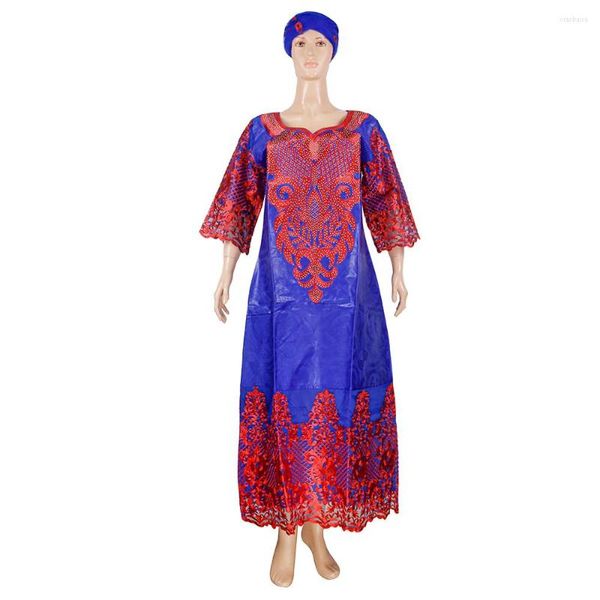 Ethnische Kleidung HD afrikanische Kleider für Frauen, reiche Bazin-Stickerei, Abaya-Spitze, traditionelle Hochzeit