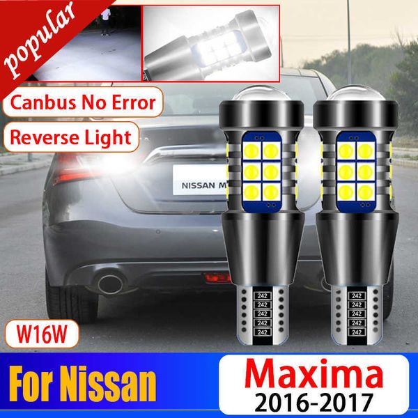 Novo 2 pces carro canbus erro livre 921 led luz reversa w16w t15 lâmpada de backup super brilhante para nissan maxima 2016 2017