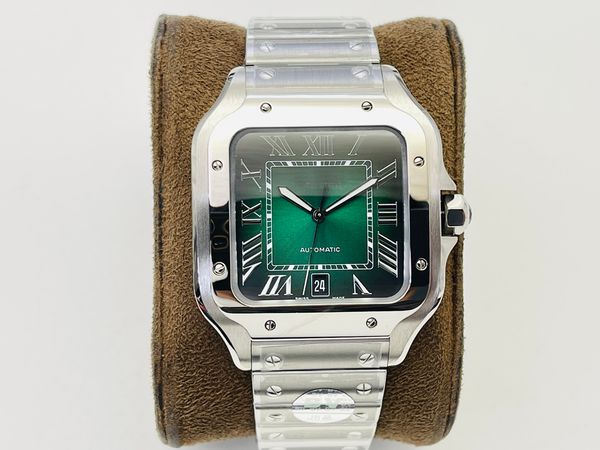 Новые квадратные роскошные мужские часы miyota 9015 Автоматические механические синие стрелки 28800 полуколебаний в час Дизайнерские наручные часы с сапфировым стеклом QuickSwitch Водонепроницаемые