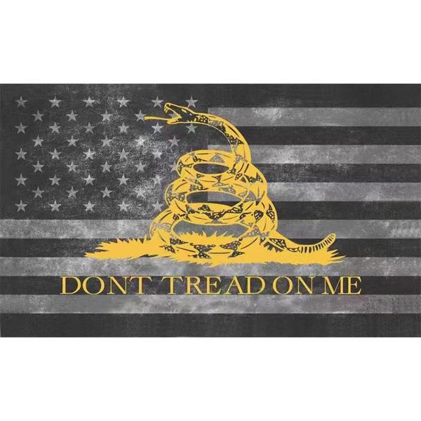 3x5fts 90x150cm Don't Tread On Me Snake Gadsden Flag Us American Tea Party Direct Factory