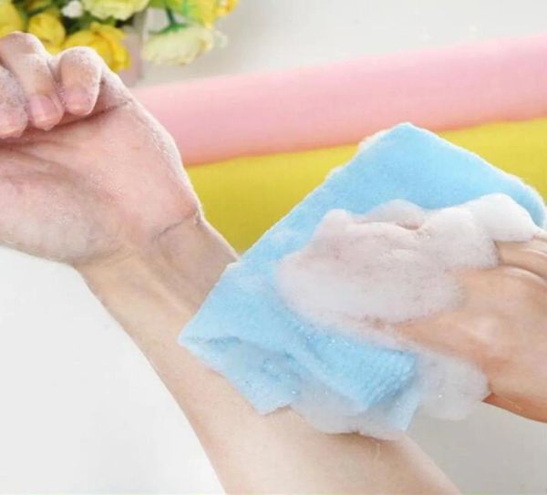 Nylon Mesh Bad Dusche Körper Waschen Wäscher Peeling Puff Schrubben Handtuch Tuch Körper Gesicht Waschen Reinigung