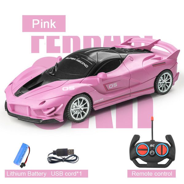 ElectricRC Coche Simulación eléctrica Control remoto Coche de carreras Juguete 1 18 Deriva deportiva de alta velocidad Luz LED eléctrica Modelo de vehículo Coche RC para niños 230613