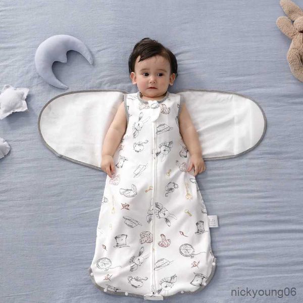 Uyku Tulumları Bebek Çantası Giyilebilir Battaniye Yenidoğan Kundak Kudle Bambu Pamuklu Bahar Uyku Değişen Bezi R230614