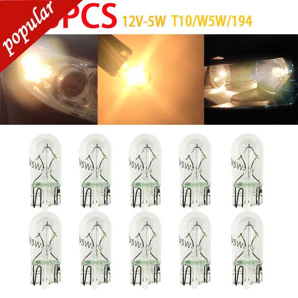 Nuovo 600pcs T10 w5w 168 192 cunei alogeni segnale luci per strumenti interni auto cupola luce di lettura lampada luce bianco caldo 12V 5W