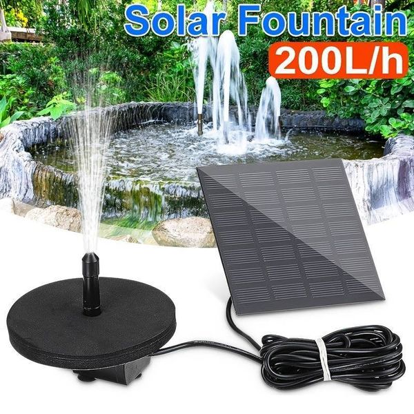 Decorazioni da giardino Fontana di acqua di alimentazione del pannello solare 7V 1.5W 200LH Pompa dell'acqua Acquario Piscina Giardino Stagno Pompa sommersa galleggiante 230614