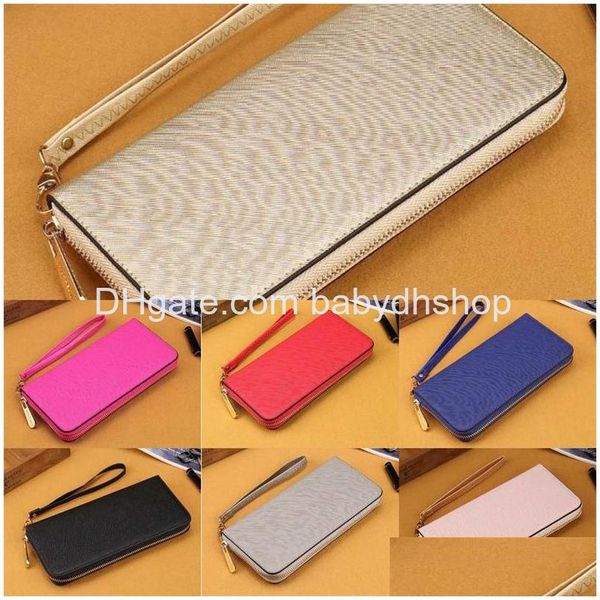 Handtaschen Bifold PU Leder Lange Brieftasche MTI ID Kartenhalter Geldbörse Reißverschluss Geldbörsen Dame Mädchen mit Griff Clutch Handtasche Unisex Handtasche POC OTSVC