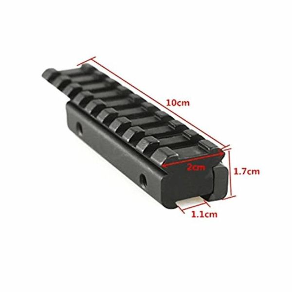 Taktik Kırpıcı Kapsamı Montajı 11mm ila 20mm Picatinny Weaver Demiryolu Adaptörü Dovetail 11mm Rail2843068291s