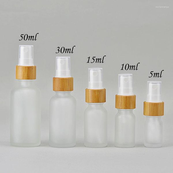 Depolama Şişeleri 10 Paket 5ml-50ml Kalın Cam Sprey Şişesi Boş Buzlu Atomizer Seyahat Makyaj Aracı