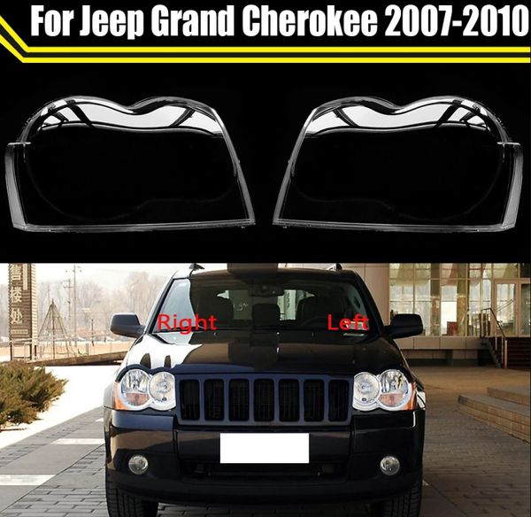 Für Jeep Grand Cherokee 2007-2010 Auto Scheinwerfer Transparent Lampe Schatten Shell Auto Licht Lampenschirm Lampcover Scheinwerfer Abdeckung