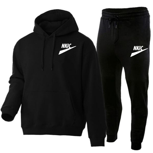 Männer Schwarz Trainingsanzug marke 2 Stück Set Jogging Anzug Männer Mode Kleidung Streetwear Kleidung Schweiß Anzüge Lauf Kleidung