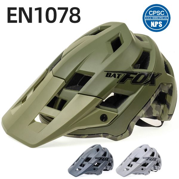 Capacetes de ciclismo Batfox MTB Capacete de bicicleta Ciclismo Homens Mulheres Ultralight Bicycle Casco Bicicleta integralmente