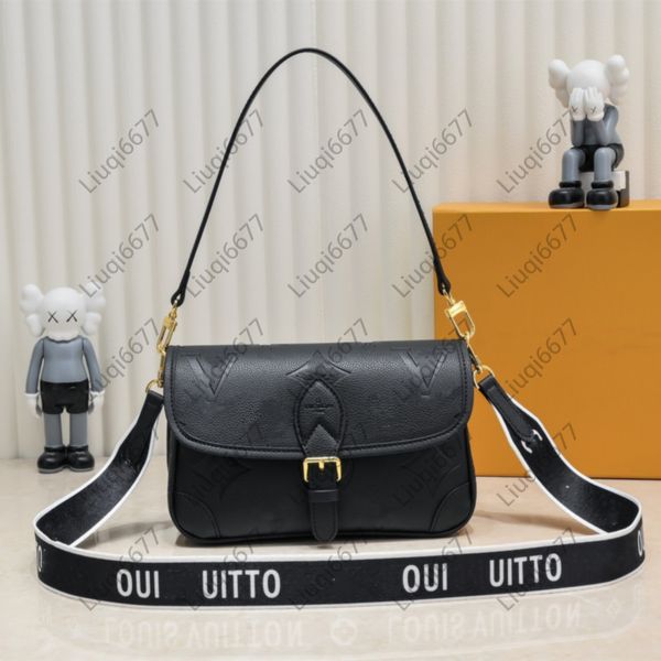 Bolsa de designer de qualidade 10A feminina em couro genuíno em relevo Diane bolsa transversal bolsa de ombro bolsas totes bolsa bolsa mensageiro bolsas mensageiro com caixa original