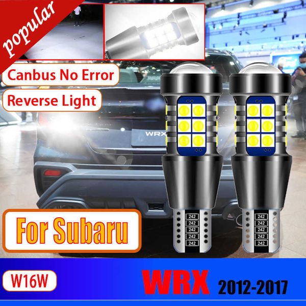 Novo 2 pces lâmpadas de carro t15 canbus erro livre 921 led luz reversa w16w lâmpadas de backup para subaru wrx 2014 2015 2016 2017