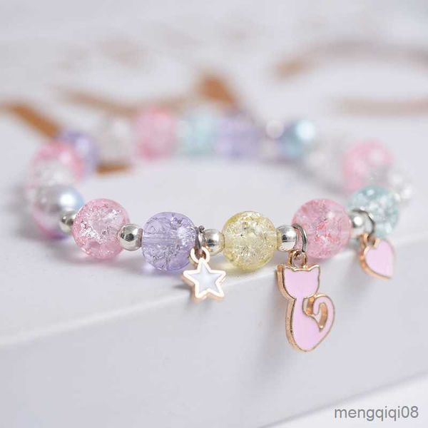 Bracciali Moda Braccialetto di perline multicolore per le donne Simpatico coniglio Cat Heart Rope Jewelry Pulseras R230614