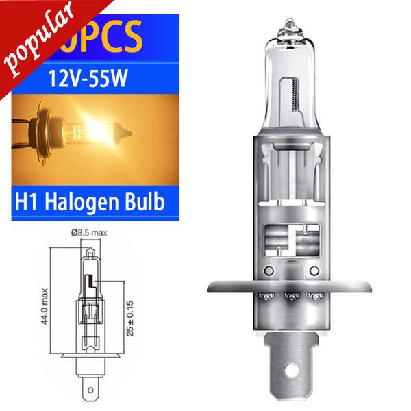 Neue 10PCS H1 Halogenlampe Quelle DC 12V 55W Klarglas Frontscheinwerfer Nebelscheinwerfer Fahrlicht Auto Styling Parkplatz 4300K Warmweiß