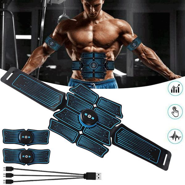 Slimming Belt Abs Trainer Muscle Stimulator Fitness Abdominal Massager Instrument Electric Toning Belt USB Recharge Home Gym Fitness Equiment 230614