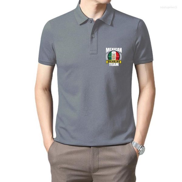 Polos masculinos mexicanos bebendo equipe engraçada bandeira do méxico cerveja festa presente ideia camisetas masculinas especiais camisetas masculinas camisetas de algodão hip hop