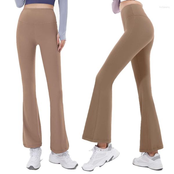 Pantaloni attivi Leggings svasati da Yoga da donna Pantaloni con fondo a campana taglie forti per pantaloni sportivi BuLifting elastici da palestra a vita alta