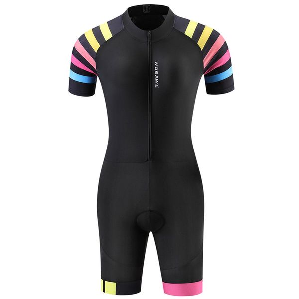 Kadın Triatlon Takım Kısa Kol Bisiklet Jersey Set MTB Bisiklet Bisiklet Giyim Tulum