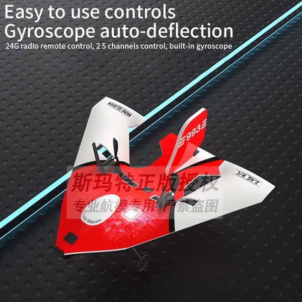 ElectricRC Aircraft Smart Built RC Plane 993 EPP Foam With LED Electric Remote Control Model Foam Aircraft Glider Children toys 230613