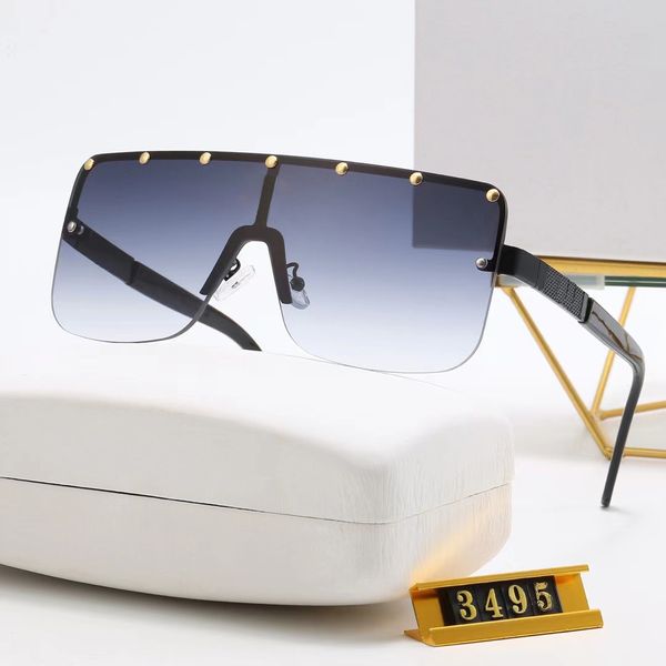 Роскошные мужчины дизайнерские очки в маске бокалы Versa Sunglass Женщина солнцезащитные очки старшие очки широкие версии прямоугольные очки пляж Sun Metal Legs Brand