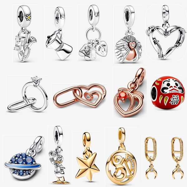 Neue 925 Sterling Silber Charms Ente Anhänger europäischen und amerikanischen beliebten Stil DIY passen Pandora Armband Halskette Ohrringe Frauen Designer-Schmuck