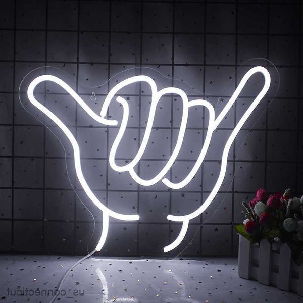 LED Neon Sign Gesto Incoraggia lode Neon Sign Led Night Lights Hanging Light per Sports Room Decor Club Wedding Bar Light R230613