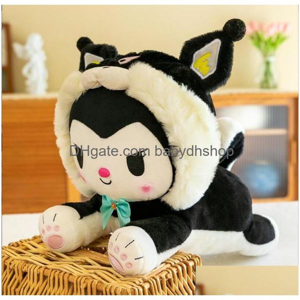 Animali di peluche ripieni 35 cm Moda carino cambia vestiti giocattolo Floppy Kawaii Big Ear Dog Pillow Festival Gift Doll Drop Delivery Toys Dhjfn