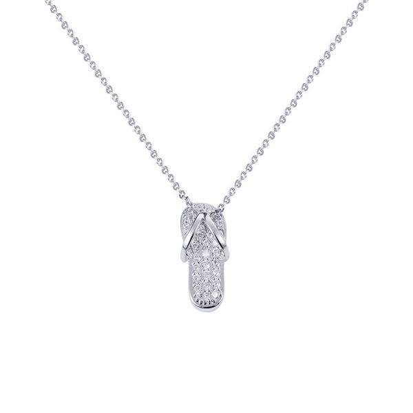 Мини -хрустальные тапочки подвесной ожерелье для женщин очаровательный цепь циркона, корена