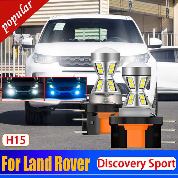 Novo canbus 2x alto brilhante sem erro h15 led drl sinal dianteiro lâmpadas diurnas lâmpada de funcionamento diurno para land rover Discovery Sport 2019