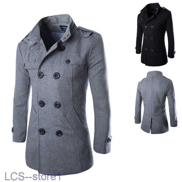 Herren Trenchcoats Herren Designerkleidung Mittellanger Kaschmirmantel Winter Wolljacke Windjacke Herren Oberbekleidung Casacos Dfbtc004