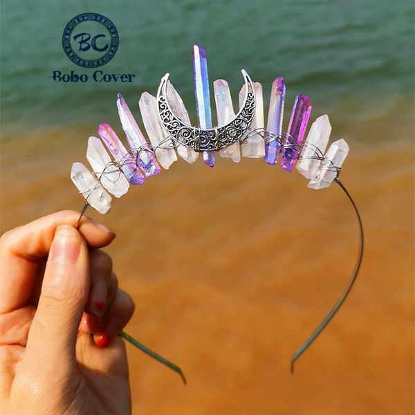 Jóias para o casamento de jóias de casamento tiaras de cristal multicolorido coroa de casamento cocar de cocar de cabeleireiro de cabeça de diâmetro Acessórios de cabelo Jóias de luxo 230614