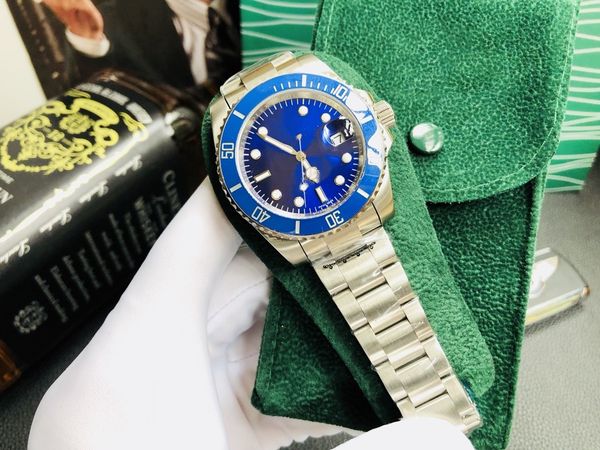 Submariner Serisi, Erkekler Saati, 316S Orijinal Çelik Pure İthal Yeni Hareket, Fırçalanmış Doku açık, kasa ile sorunsuz, büyük takvim penceresi, parlaklık