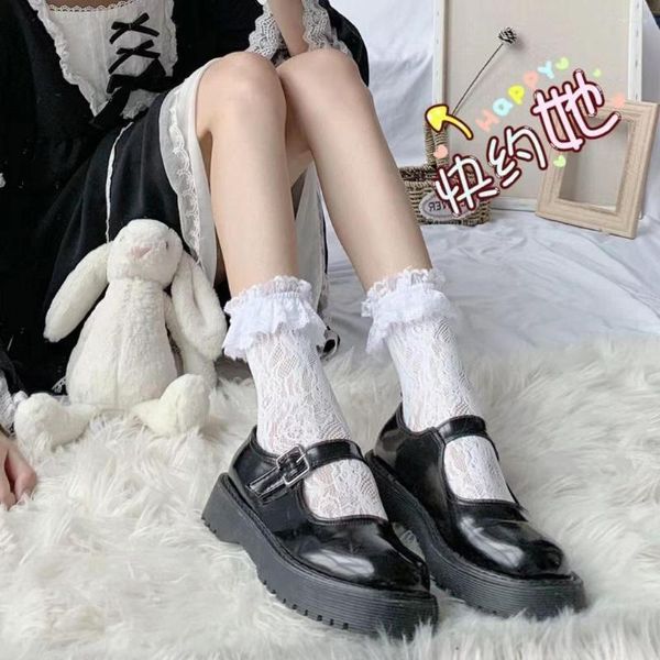 Frauen Socken japanische JK süße Lolita Alphabet Strümpfe Schleife Festival Party Sexy Harajuku Kawaii Studenten in Tube