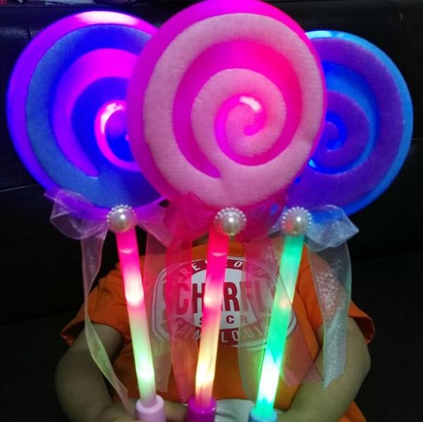 Дети светодиодные Light-Up Lollipop Glow Sticks девочки принцесса мигает сказочная палочка платье для вечеринки рождественское навидад Новый год