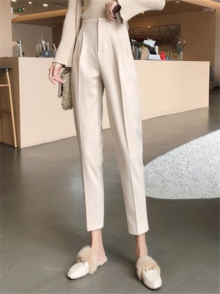 Pantaloni da donna Alien Kitty Fashion Autunno Warm Wool Casual Vita alta Soft 2023 Thick Chic Women Carrot Pants
