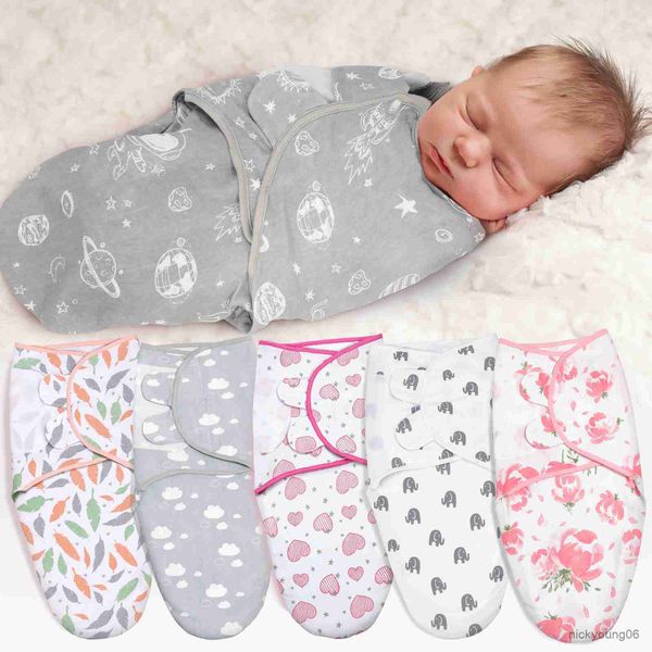 Sacos de dormir cobertor envoltório para bebês recém-nascido ajustável saco de algodão orgânico meninos meninas R230614
