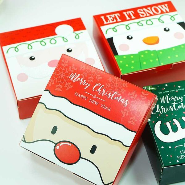 Новые рождественские картонные коробки для торта, упаковка для нуги, коробка для хранения, упаковочная коробка для нуги «сделай сам», картонная коробка с орехами, подарочная коробка для сухофруктов, новый продукт