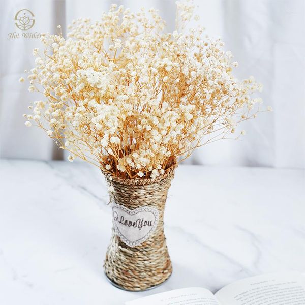 Декоративные цветы сушеной гипсофил свадебные принадлежности богемные шикарные украшения Gypsophila домашний декор аксессуары детское дыхание.