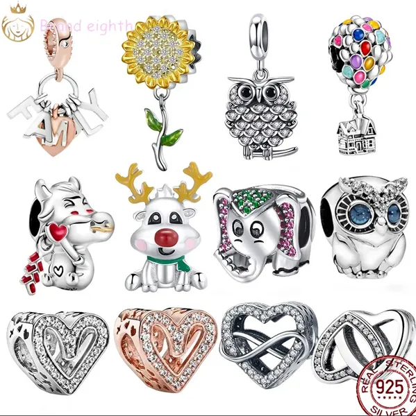 Per pandora charms perline in argento sterling Bracciale Cute Dogs amp Cats Ciondola charmes ciondoli gioielli fai da te con perline fini