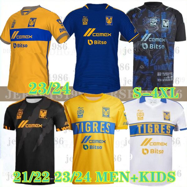 23 24 Новые домашние майки Tigres 21 22 23 24 24 Tygres Gignac Nico Camiseta de Foot Maillot Shirt L.fernandez F.thauvin Football Unifo Champion Shirt S-4xl 999