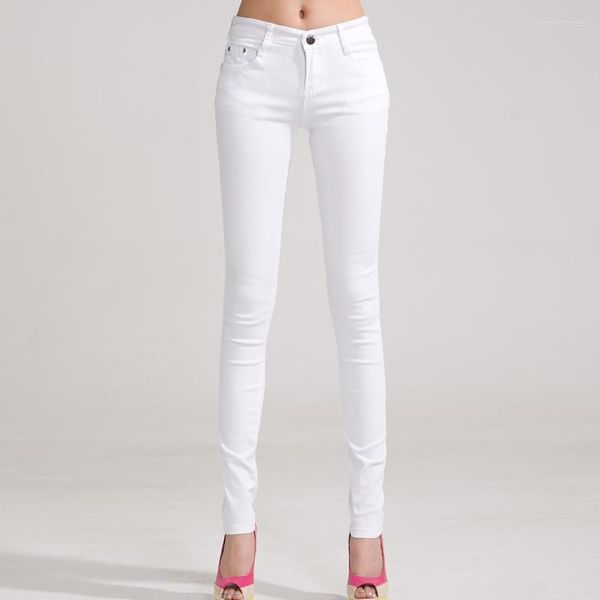 Jeans Feminino Calça Feminina Pés Branco Candy Color Lápis Feminino Stretch 20 Cores Disponíveis Pantalones