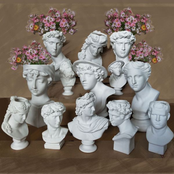 Вазы современный северный стиль творческий портрет ваза человека головы цветочные вазы декоративные украшения смола David Home Flowers Art Deco 230614