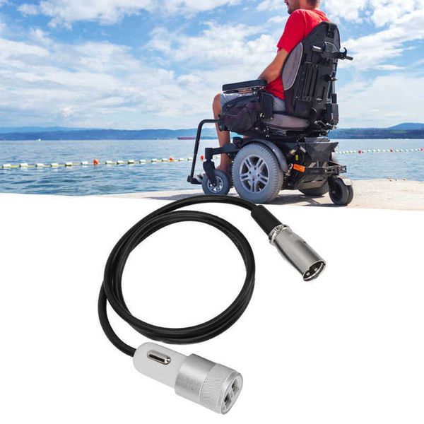 Outros itens de saúde e beleza Carregador elétrico portátil para cadeira de rodas 1 para 2 USB Scooter Rápido, leve, durável, seguro, design universal 230614