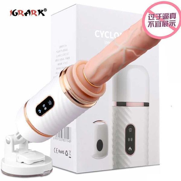 Seks oyuncakları masaj otomatik ısıtmalı vibratör g-spot pompası kadınlar için geri çekilebilir yapay penis vantuz penisi uzaktan kumanda makinesi yetişkin ürünleri