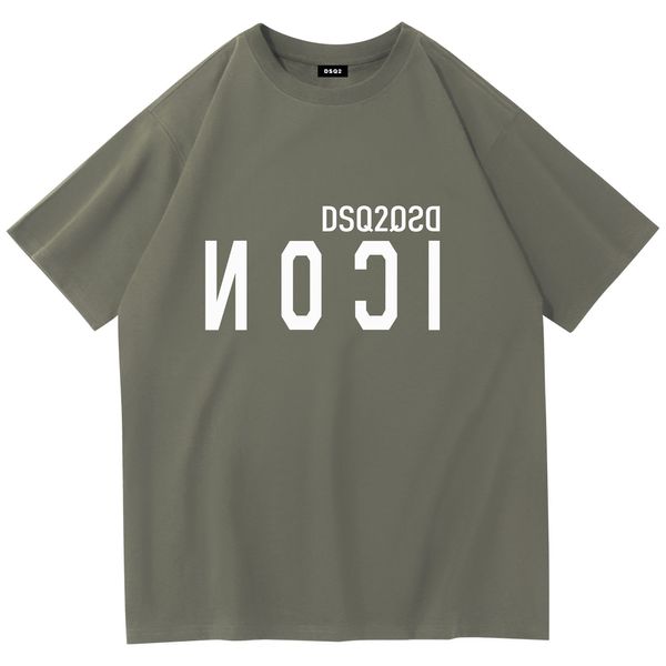 Yeni 2023 Erkek Klasik T-Shirt DSQ2 Yüksek Kaliteli Marka Mektubu Baskı T-Shirt Tasarımcısı C Pullover Crew Boyun Pamuk T-Shirt S-4XL