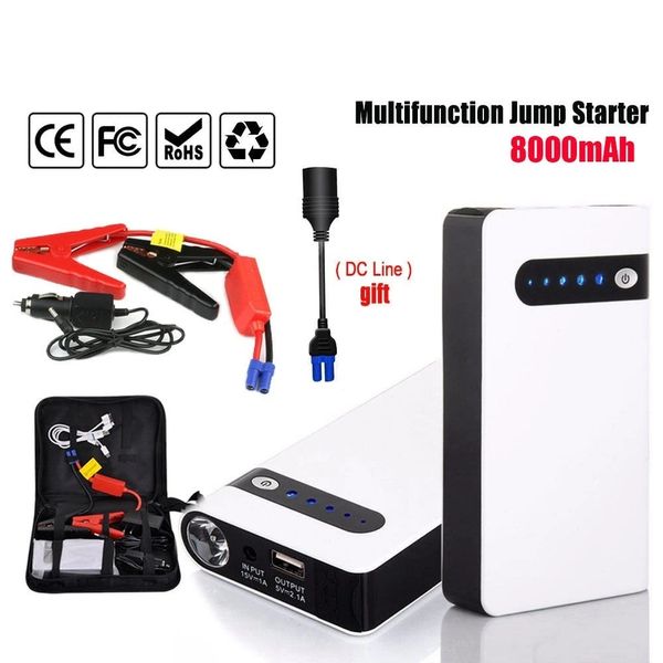 12000mAh Car Jump Starter portátil Power Bank Veículo Carregador de bateria Motor 12V Emergência Startup Power Carregador de bateria Power