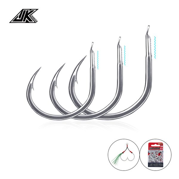 Anzóis de pesca 40 PCS SJRHV 1/0-6/0 Anzol forte antiderrapante para pesca no mar Encaixe de alta resistência Ganchos de terra lentos 230614